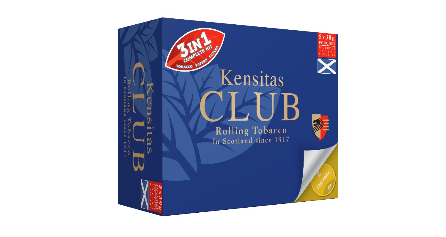 Kensitas Club Tobacco Hand Rolling 50g Pouch — Premium Hand‑Rolling Tobacco Blend